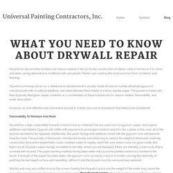 What You Need To Know About Drywall Repair