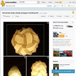 Universal lamp shade polygon building kit