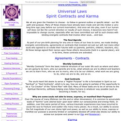 Universal Laws: Spirit Contracts and Karma