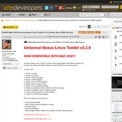 [LINUX] Universal Nexus Linux Toolkit v2.1.0 (Unlock, Lock, Root, CWM, Factory Reset)