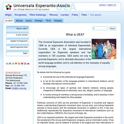 Universala Esperanto-Asocio: What is UEA?