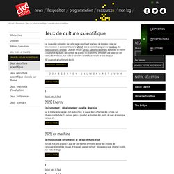 Catalogue de jeux de culture scientifique (Cité des sciences)