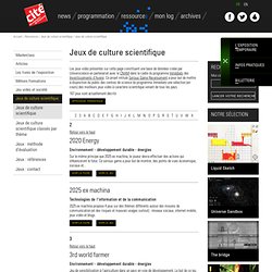 Cité Universcience-Jeux de culture scientifique