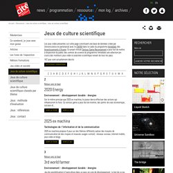 Cité Universcience-Jeux de culture scientifique