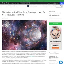 The Universe Itself Is a Giant Brain and It May Be Conscious, Say Scientists - Project Yourself