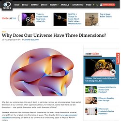 Why Does Our Universe Have Three Dimensions?