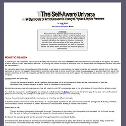 The Self-Aware Universe - A Synopsis of Amit Goswami's Theory of Physics & Psychic Phenomena