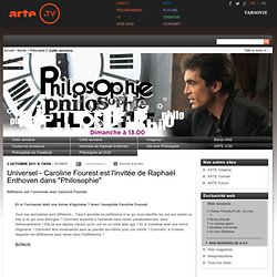 Universel - Caroline Fourest est l'invitée de Raphaël Enthoven dans "Philosophie"