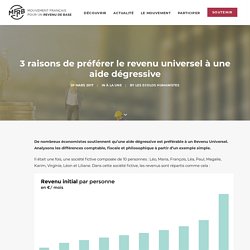 3 raisons de préférer le revenu universel à une aide dégressive – Mouvement Français pour un Revenu de Base