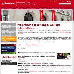 Programme d'échange, Collège universitaire