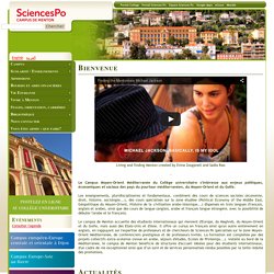 Sciences Po - Collège universitaire de Menton - Méditerranée, Moyen-Orient
