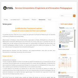 Service Universitaire d'Ingénierie et d'Innovation Pédagogique - Université de Lorraine