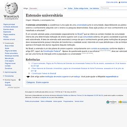 Wikipedia - Extensão universitária