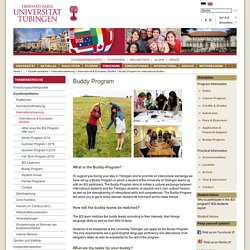 Universität Tübingen - Buddy Program for international students