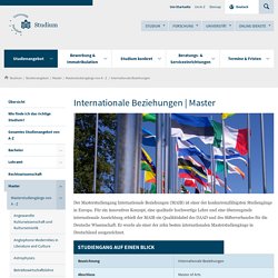 Universität Potsdam: Studium - Internationale Beziehungen