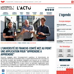 L'Université de Franche-Comté met au point une application pour "apprendre à apprendre"