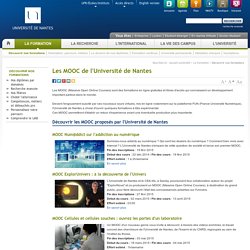 Les MOOC de l'Université de Nantes