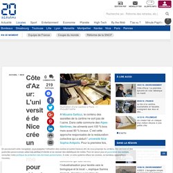 20MINUTES 13/03/17 Côte d'Azur: L'université de Nice crée un diplôme pour développer des cantines locales et durables