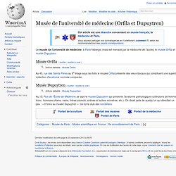 Musée de l'université de médecine (Orfila et Dupuytren)