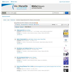 Aix-Marseille Université - catalog › Contents of Agreg Allemand 2019_Özdamar (interculturalité)