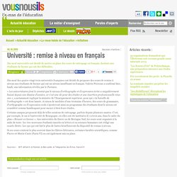 Université : remise à niveau en français