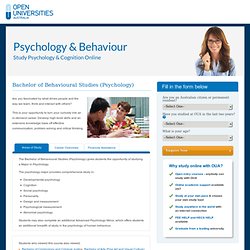 Open Universities Australia - Bachelor of Behavioural Studies (Psychology)
