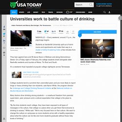 Universities work to battle culture of drinking