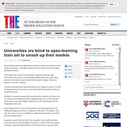 Universities are blind to open-learning train set to smash up their models