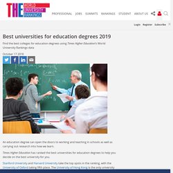 Best universities for education degrees