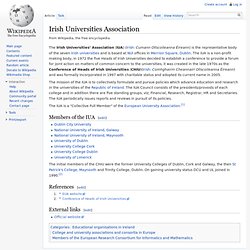 Wikipedia: Irish Universities Association