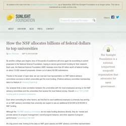 How the NSF allocates billions of federal dollars to top universities - Sunlight Foundation Blog