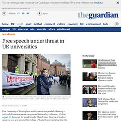 Free speech under threat in UK universities