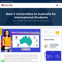 Universities in Australia for International Students