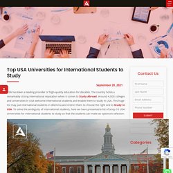 Top USA Universities for International Students to Study - Courses & Ranking