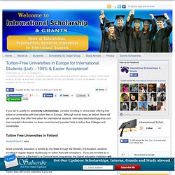 Tuition-Free Universities in Europe for International Students (List) – 100% & Easier Acceptance!