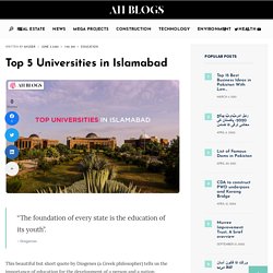 Top 5 Universities in Islamabad