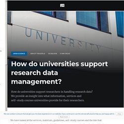 How do universities support research data management?