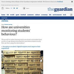 How are universities monitoring students' behaviour?