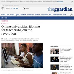 Online universities: it's time for teachers to join the revolution
