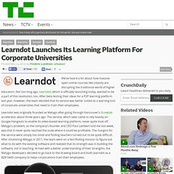 Learndot Launches Its Learning Platform For Corporate Universities