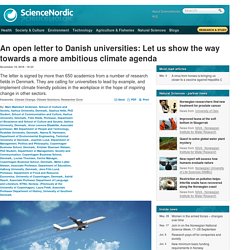 An open letter to Danish universities: Let us show the way towards a more ambitious climate agenda
