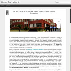Himgiri Zee University: Set your course for an MBA and study B.COM from one of the best Universities.