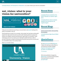uni_vision: what is your vision for universities?