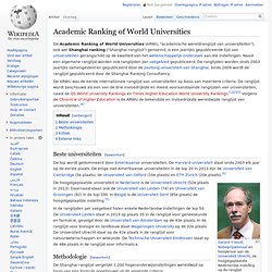 Academic Ranking of World Universities wikipedia