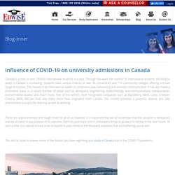 Influence of COVID-19 on university admissions in Canada
