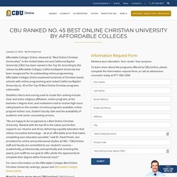 Best and Affordable Online Christian University - CBU