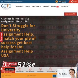 University Assignment Help USA @51% for Top Uni Assignment Help