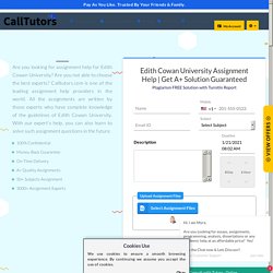 Edith Cowan University Assignment & Project help