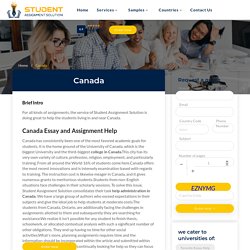 Get University Essay Assignment Writers for Canadian Students- Student Assignment Solution