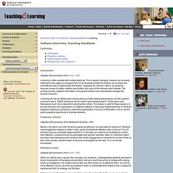 Teaching and Learning at Indiana University, Bloomington